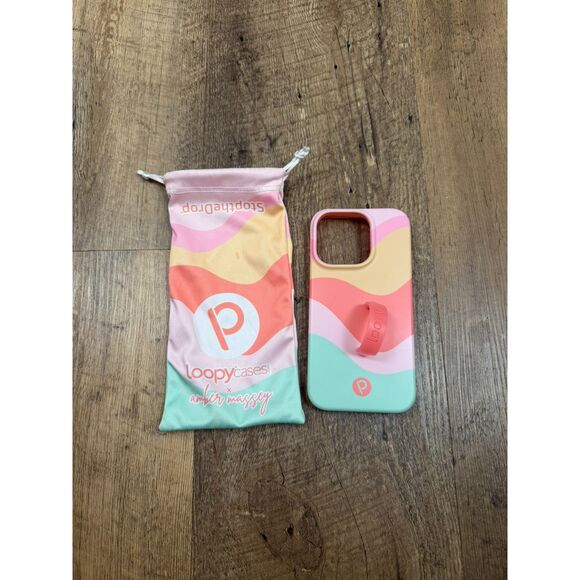 Loopy Case iPhone 14 Pro Max Case W/Pouch Sweet Sorbet X Amber Massey - Picture 1 of 8